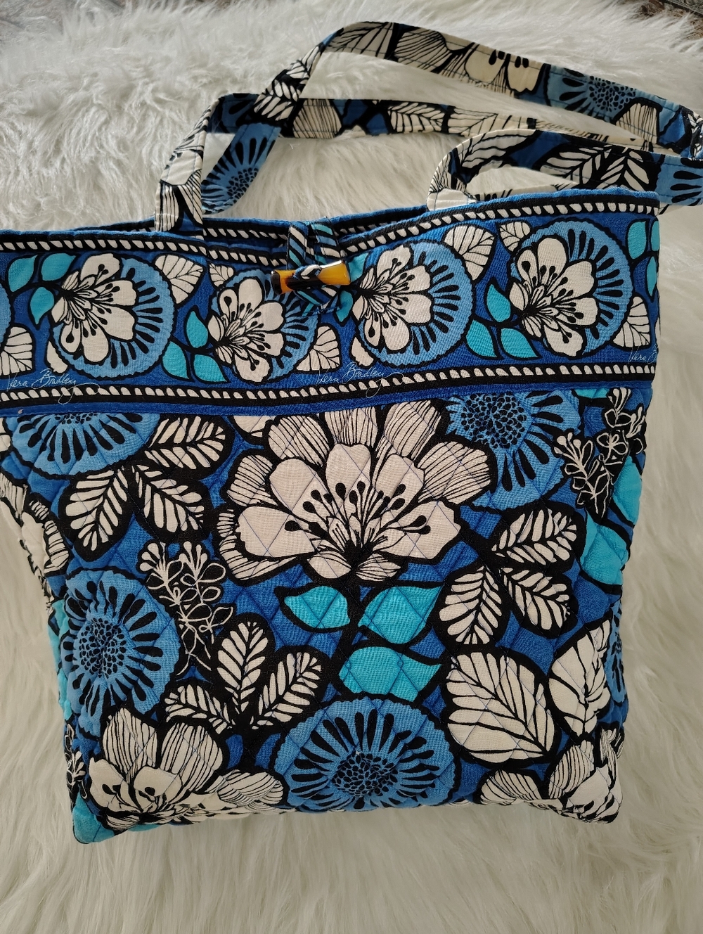 Vera Bradley Blue Bayou Tote/Shoulder Bag